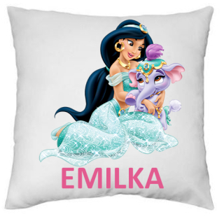 Vankúš na spanie - Jasmina Princess Photo vankúš Darček + meno