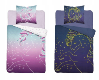Kompletný set posteľných obliečok - Unicorn Unicorn Fluo Bedding