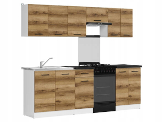 Kuchynská linka - Junona Set z kuchynského nábytku 230 Oak Delano BRW