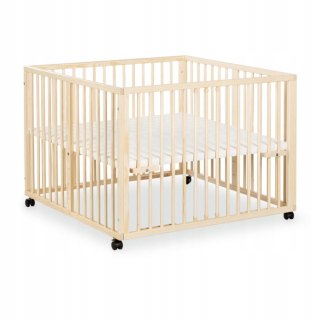 Ohrádka pre deti - Klupś Playpen Jonas Pine s kolesami