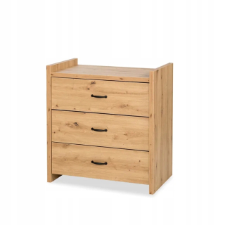Komoda do detskej izby - Klupś hrudník z zásuviek Amelia Oak