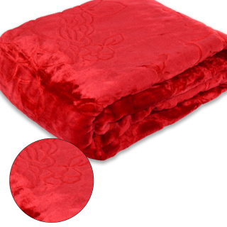 Prikrývka, prehozy na posteľ - Prikrývka 160x210 elway dvojitá stlačená červená