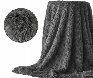Prikrývka, prehozy na posteľ - Prikrývka 160x200 Plaid Hair Bedspread Graphit Furrowa