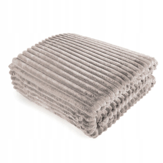 Prikrývka, prehozy na posteľ - Prikrývka 200x220 Plaid, Elegantné posteľné skrytie s béžovými pruhmi