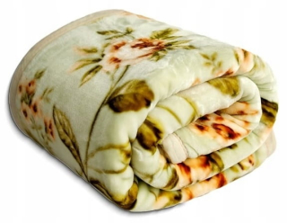 Prikrývka, prehozy na posteľ - Akrylová prikrývka 160x200 teplé hrubé ruže