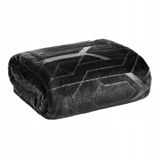 Prikrývka, prehozy na posteľ - Čierna prikrývka Bedspread 150x200 Eurofirany