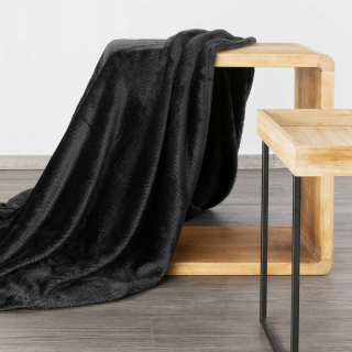 Prikrývka, prehozy na posteľ - Prikrývka D91 Cindy5 200 x 220 cm čierna