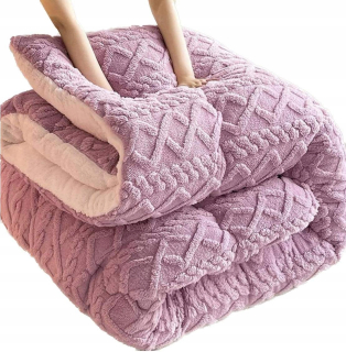 Prikrývka, prehozy na posteľ - Dvojitá prikrývka 200x230 prikrývky jahňacie ruže