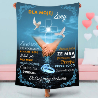 Prikrývka, prehozy na posteľ - Deka: Pre svoju manželku, pléd pre posteľ 152x203 Fleece