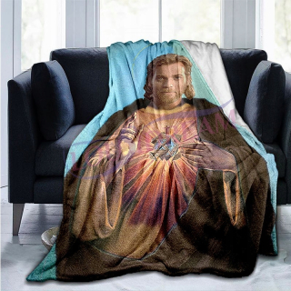 Prikrývka, prehozy na posteľ - Prikrývka Kvalitný priestor Ježiš tlač Obi-wan kenobi