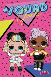 Prikrývka, prehozy na posteľ - Prikrývka LOL 130x170 SKURRAM Doll OMG L.O.L.