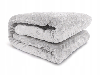 Prikrývka, prehozy na posteľ - Nadušená šedá prikrývka 200x220 cm fuero BRW