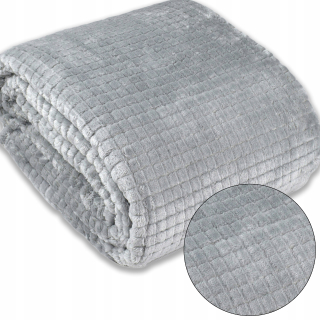 Prikrývka, prehozy na posteľ - Čierna prikrývka 160x200 Cube
