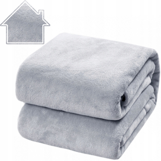 Prikrývka, prehozy na posteľ - Čierna prikrývka 200x220 mikrovlákna pre mäkkú posteľ