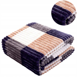 Prikrývka, prehozy na posteľ - Čierna prikrývka pre posteľ 200x220 mikrovlákok