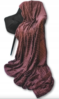Prikrývka, prehozy na posteľ - Čierna prikrývka pre lôžko / čokoládu / kocky 220x200
