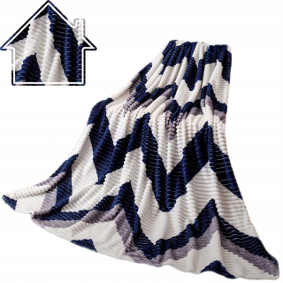 Prikrývka, prehozy na posteľ - Čierna prikrývka pre posteľ hrubého kocky 200x220