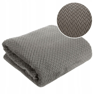 Prikrývka, prehozy na posteľ - Čierna prikrývka pre posteľ Soft Plaid 200x220 Cindy3