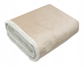 Prikrývka, prehozy na posteľ - Čierna prikrývka na posteli veluz lak Plad 150x200