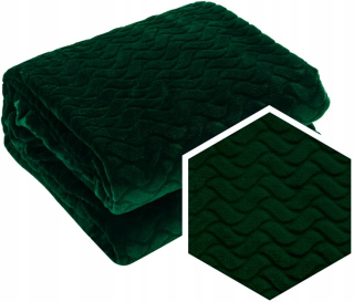Prikrývka, prehozy na posteľ - Čierna prikrývka na posteli extrudovaná 200x220 Plaid
