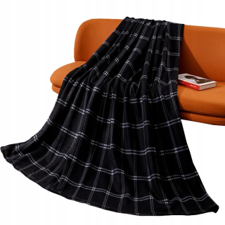 Prikrývka, prehozy na posteľ - Fleece prikrývka Soft Plaid Bedspread 200x220