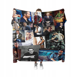 Prikrývka, prehozy na posteľ - Prikrývka Ryan Reynolds Photo Collage KOC hodí