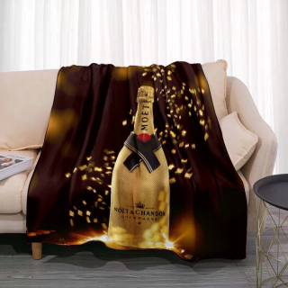 Prikrývka, prehozy na posteľ - Prikrývka šampanského Moet & Chandon Soft Single