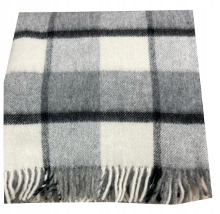 Prikrývka, prehozy na posteľ - Vlnená prikrývka 160x200 šedá grum