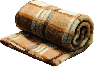 Prikrývka, prehozy na posteľ - Vlnená prikrývka Bedspread 155 x 200 100% Merino Corgered