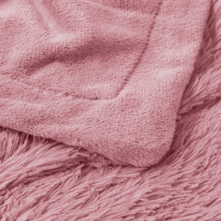 Prikrývka, prehozy na posteľ - Chlpatá prikrývka 200x220 Pink Double -Dound Shaggy