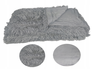 Prikrývka, prehozy na posteľ - Čierna talianska chlpatá pletená posteľ Bedspread 220x200