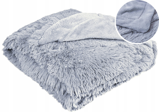 Prikrývka, prehozy na posteľ - Čierna talianska chlpatá plaid Plid Bedspread zástrčka