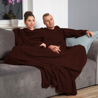 Prikrývka, prehozy na posteľ - Prikrývka s rukávmi pre dve nevesty a ženích