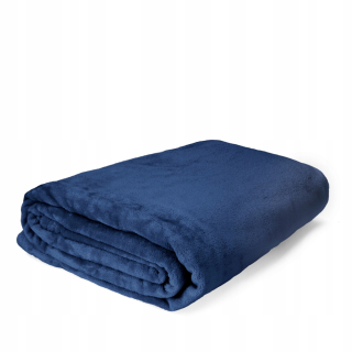 Prikrývka, prehozy na posteľ - MUKAVA Soft Drave Navy modrá 200x220 cm homla