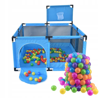 Ohrádka pre deti - Playpen pre dieťa 126 x 126 cm + 100 loptičiek