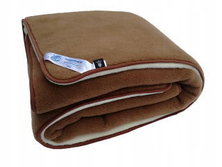 Prikrývka na spanie - Vlnená prikrývka 160x200 Camel Kašmír hladký CK3