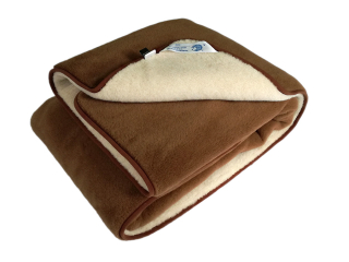 Prikrývka na spanie - Vlnená prikrývka 200x220 Camel Dark + Light CC1