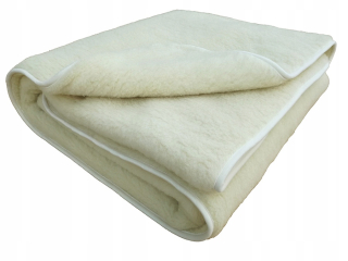 Prikrývka na spanie - Vlnená prikrývka 200x220 Merynos Ecru / Cream M5