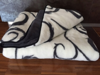Prikrývka na spanie - Vlnená prikrývka, Dark Alpaca + Kašmír Orient 200