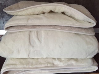 Prikrývka na spanie - Vlnená prikrývka, Kašmír White Rose + Camel 140x200
