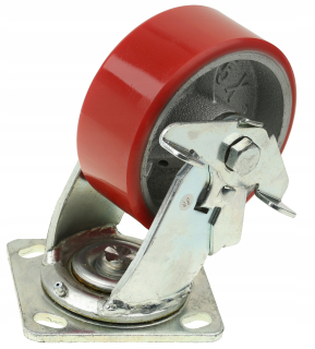 Kolieska na nábytok - Rotačné koleso kolieska 125 mm liatinová brzda