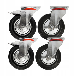 Kolieska na nábytok - Rotačné koleso 160 mm kolesá súprava 4 ks