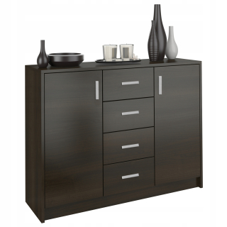Komoda do obývačky - Rio Brown/Black Oak