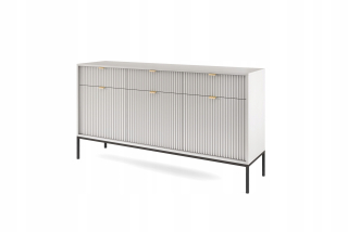 Komoda do obývačky - Zásuvky 154 cm Nova dve sivé/čierne farby