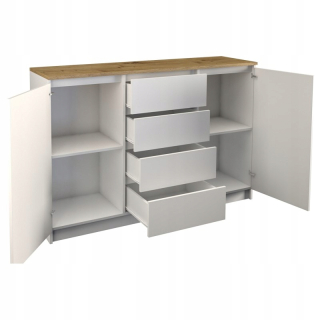 Komoda do detskej izby - Zásuvky 2D4S Artisan White Pulttop22