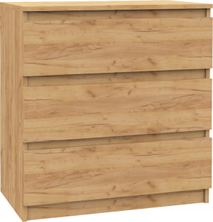 Komoda do obývačky - Zásuvky 3 zásuvky 80 cm remeselnícke dubové skrinky