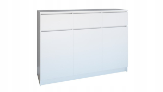 Komoda do detskej izby - 3d3s 120 - biela komoda