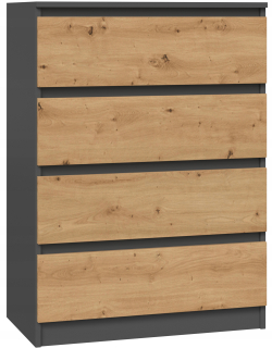 Komoda do študenskej izby - Zásuvky na hrudi 4 zásuvky Malwa M4 Anthrait Artisan Cabinet