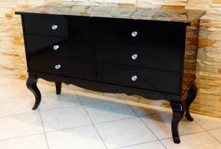 Toaletný stolík - Tabuľky na čierny lesk 120 x 75 x 40 cm