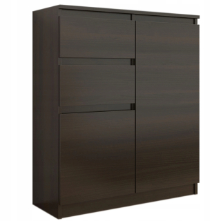 Komoda do obývačky - Karty s hrudníkmi 98 cm 2 zásuvky Wenge S2